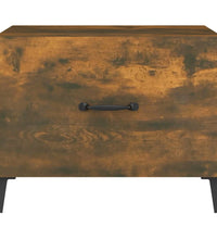 Couchtisch mit Metallbeinen Räuchereiche 50x50x40 cm