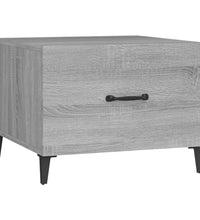 Couchtisch mit Metallbeinen Grau Sonoma 50x50x40 cm