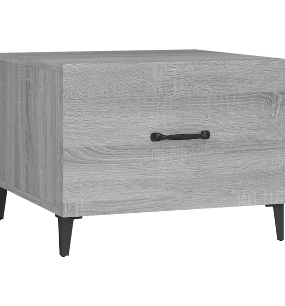 Couchtisch mit Metallbeinen Grau Sonoma 50x50x40 cm