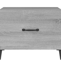 Couchtisch mit Metallbeinen Grau Sonoma 50x50x40 cm