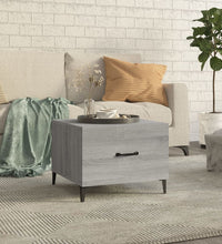 Couchtisch mit Metallbeinen Grau Sonoma 50x50x40 cm