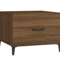 Couchtisch mit Metallbeinen Braun Eichen-Optik 50x50x40 cm
