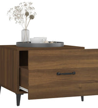 Couchtisch mit Metallbeinen Braun Eichen-Optik 50x50x40 cm