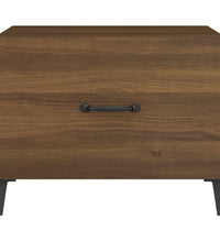 Couchtisch mit Metallbeinen Braun Eichen-Optik 50x50x40 cm