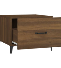 Couchtisch mit Metallbeinen Braun Eichen-Optik 50x50x40 cm