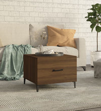Couchtisch mit Metallbeinen Braun Eichen-Optik 50x50x40 cm