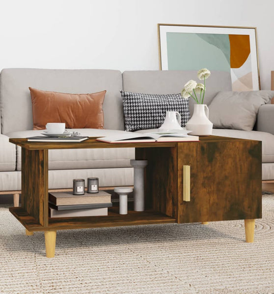 Couchtisch Räuchereiche 90x50x40 cm Holzwerkstoff