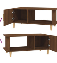 Couchtisch Braun Eichen-Optik 90x50x40 cm Holzwerkstoff