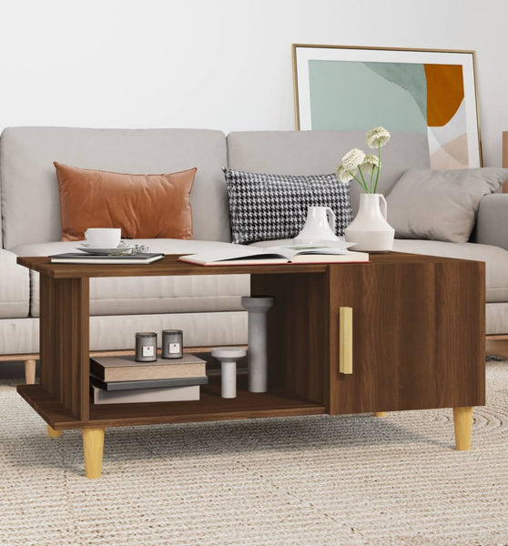 Couchtisch Braun Eichen-Optik 90x50x40 cm Holzwerkstoff