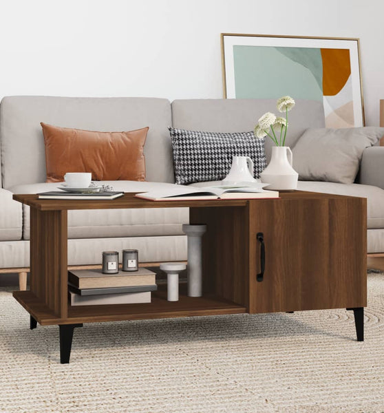 Couchtisch Braun Eichen-Optik 90x50x40 cm Holzwerkstoff