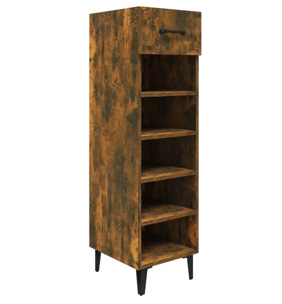 Schuhschrank Räuchereiche 30x35x105 cm Holzwerkstoff