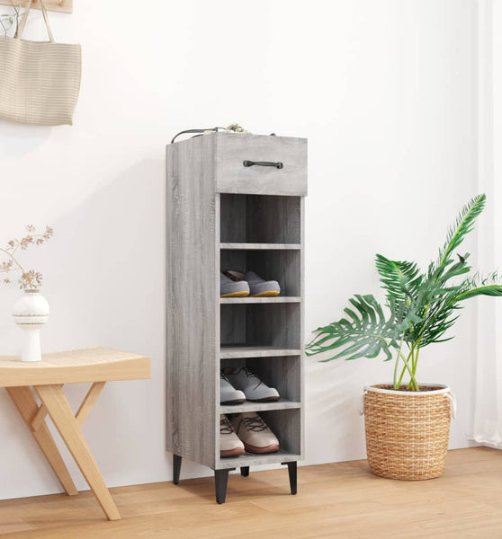 Schuhschrank Grau Sonoma 30x35x105 cm Holzwerkstoff