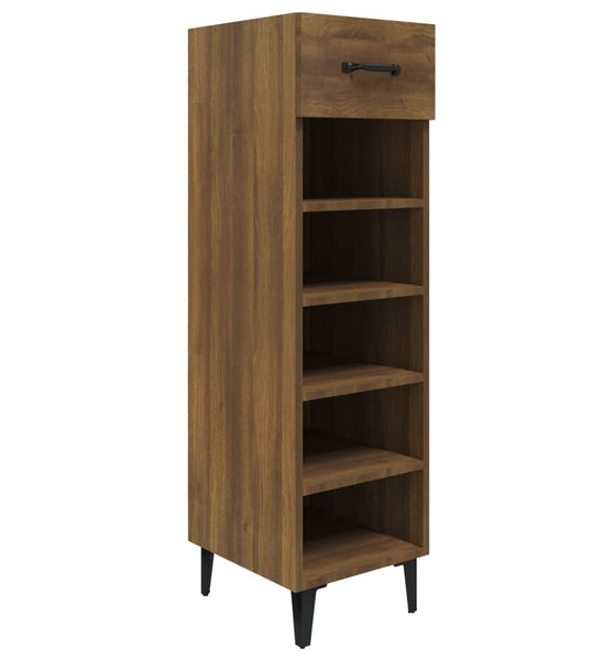 Schuhschrank Braun Eichen-Optik 30x35x105 cm Holzwerkstoff
