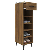 Schuhschrank Braun Eichen-Optik 30x35x105 cm Holzwerkstoff