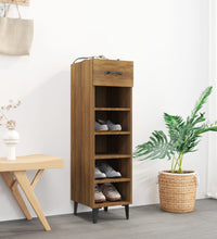 Schuhschrank Braun Eichen-Optik 30x35x105 cm Holzwerkstoff