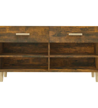 Schuhschrank Räuchereiche 102x35x55 cm Holzwerkstoff