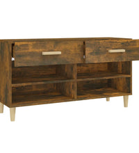 Schuhschrank Räuchereiche 102x35x55 cm Holzwerkstoff