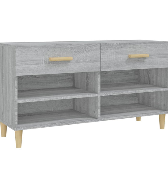 Schuhschrank Grau Sonoma 102x35x55 cm Holzwerkstoff