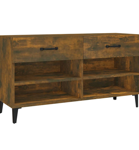 Schuhschrank Räuchereiche 102x35x55 cm Holzwerkstoff