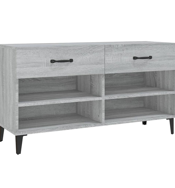 Schuhschrank Grau Sonoma 102x35x55 cm Holzwerkstoff