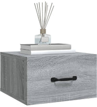 Wand-Nachttische 2 Stk. Grau Sonoma 35x35x20 cm