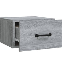 Wand-Nachttische 2 Stk. Grau Sonoma 35x35x20 cm