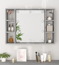 Spiegelschrank mit LED Grau Sonoma 76x15x55 cm