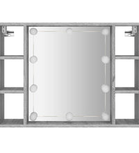 Spiegelschrank mit LED Grau Sonoma 76x15x55 cm