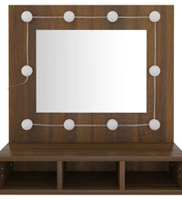 Spiegelschrank mit LED Braun Eiche-Optik 60x31,5x62 cm