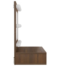Spiegelschrank mit LED Braun Eiche-Optik 60x31,5x62 cm