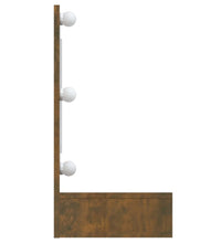 Spiegelschrank mit LED Räuchereiche 90x31,5x62 cm