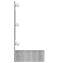 Spiegelschrank mit LED Grau Sonoma 90x31,5x62 cm