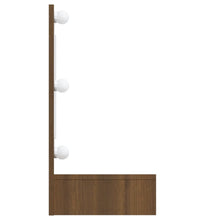 Spiegelschrank mit LED Braun Eichen-Optik 90x31,5x62 cm
