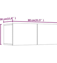 TV-Schränke 2 Stk. Grau Sonoma 80x30x30 cm Holzwerkstoff