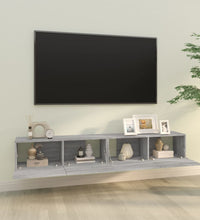 TV-Wandschränke 2 Stk. Grau Sonoma 100x30x30 cm Holzwerkstoff