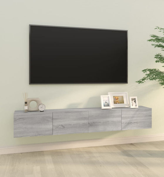 TV-Wandschränke 2 Stk. Grau Sonoma 100x30x30 cm Holzwerkstoff