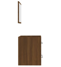 Badschrank mit Spiegel Braun Eichen-Optik 41x38,5x48 cm