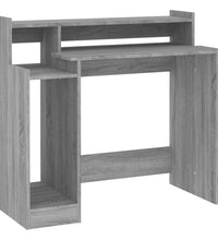 Schreibtisch mit LEDs Grau Sonoma 97x45x90 cm Holzwerkstoff