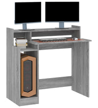 Schreibtisch mit LEDs Grau Sonoma 97x45x90 cm Holzwerkstoff