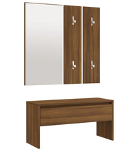 Garderoben-Set Braun Eichen-Optik Holzwerkstoff