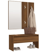 Garderoben-Set Braun Eichen-Optik Holzwerkstoff
