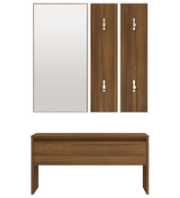 Garderoben-Set Braun Eichen-Optik Holzwerkstoff