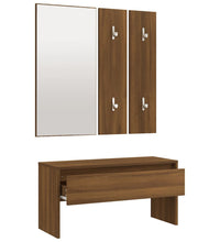 Garderoben-Set Braun Eichen-Optik Holzwerkstoff