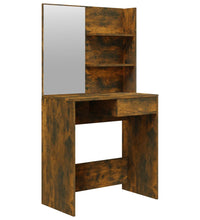 Schminktisch mit Spiegel Räuchereiche 74,5x40x141 cm