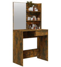 Schminktisch mit Spiegel Räuchereiche 74,5x40x141 cm
