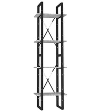 Bücherregal 4 Fächer Grau Sonoma 40x30x140 cm Holzwerkstoff