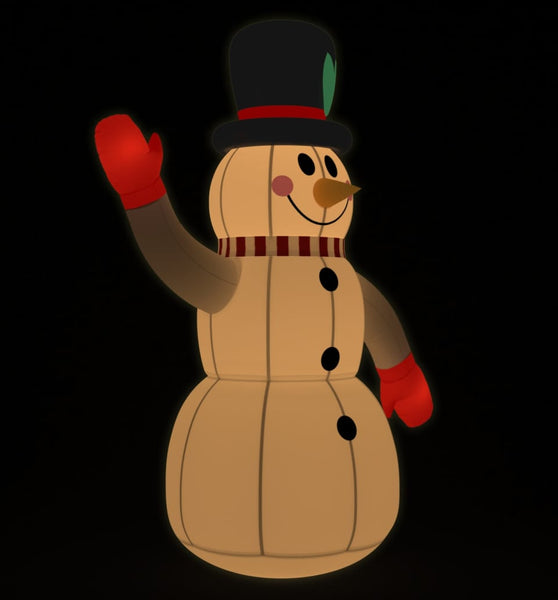 Aufblasbarer Schneemann mit LEDs 120 cm