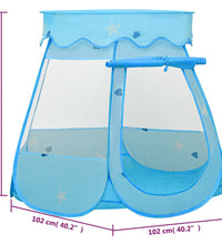Kinder-Spielzelt Blau 102x102x82 cm