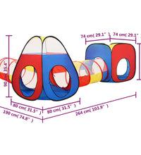 Kinder-Spielzelt Mehrfarbig 190x264x90 cm