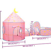 Spielzelt für Kinder Rosa 301x120x128 cm